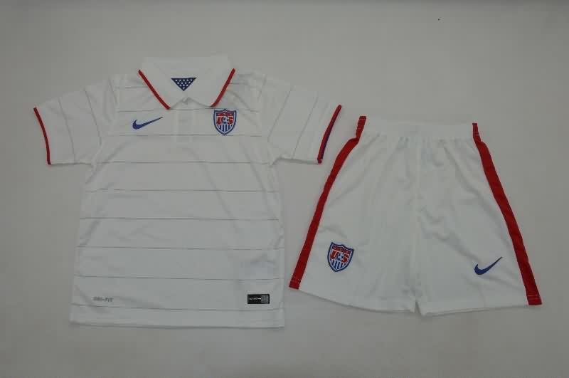 USA 2014 Kids Home Soccer Jersey And Shorts