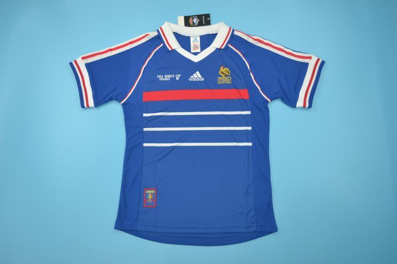 AAA(Thailand) France 1998 Retro Home Soccer Jersey