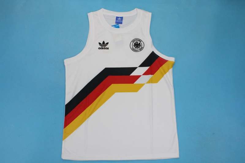 AAA(Thailand) Germany 1990 EURO Retro Home Vest Soccer Jersey