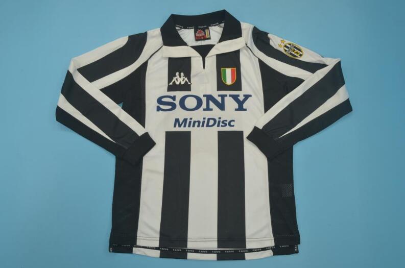 AAA(Thailand) Juventus 1997/98 Home Retro Long Soccer Jersey