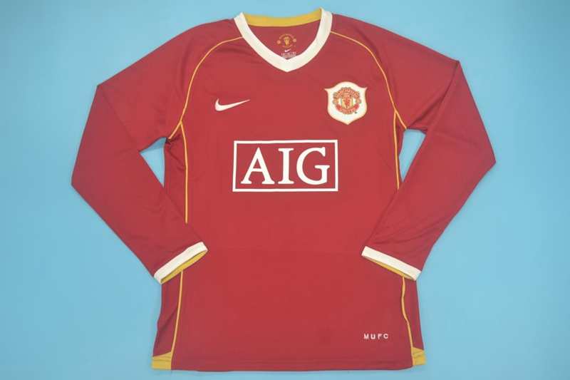 AAA(Thailand) Manchester United 06/07 Home Long Retro Jersey