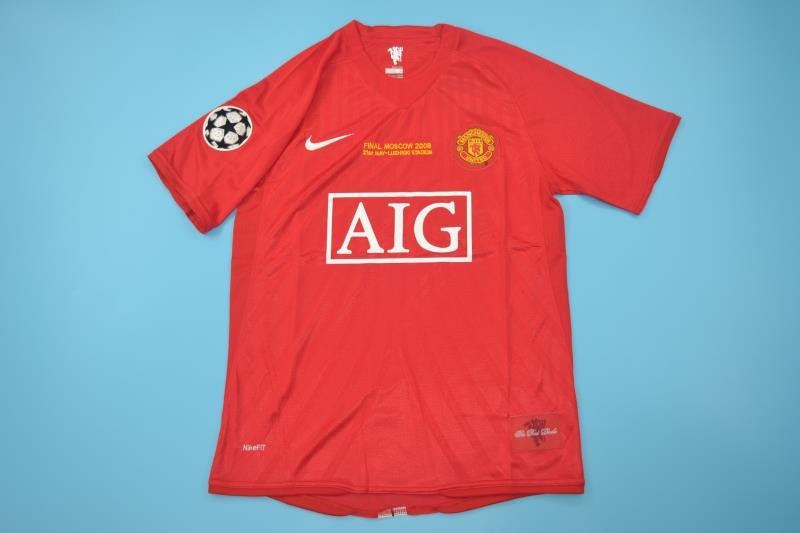 AAA(Thailand) Manchester United 07/08 Home Retro Final Jersey