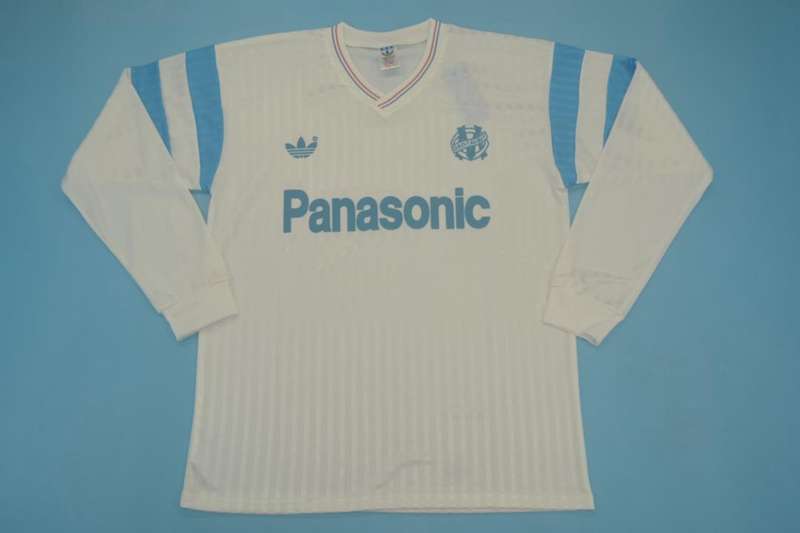 AAA(Thailand) Marseilles 1990/91 Home Retro Long Soccer Jersey