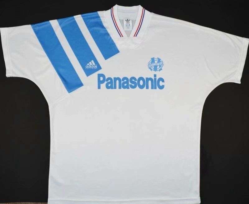 AAA(Thailand) Marseilles 1991/92 Home Retro Soccer Jersey