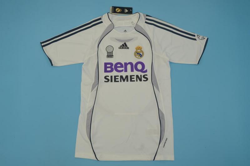 AAA(Thailand) Real Madrid 06/07 Retro Home Soccer Jersey