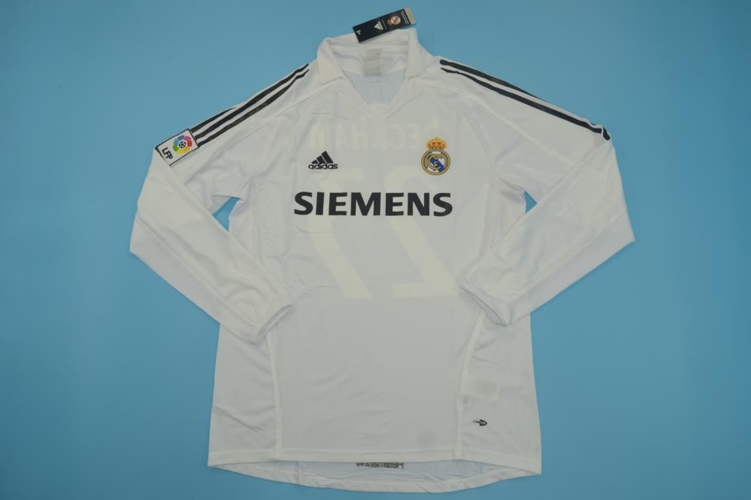 AAA(Thailand) Real Madrid 05/06 Retro Home Long Soccer Jersey