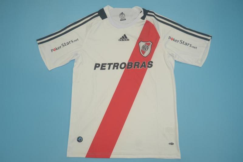 AAA(Thailand) River Plate 09/10 Retro Home Soccer Jersey