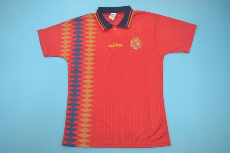 AAA(Thailand) Spain 1994 Home Retro Soccer Jersey