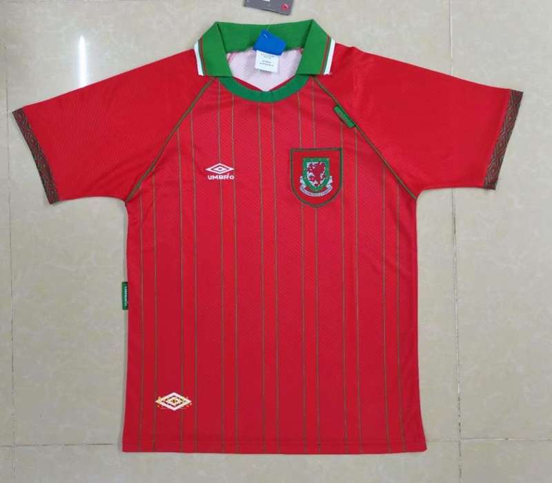 AAA(Thailand) Wales 94/96 Home Retro Soccer Jersey