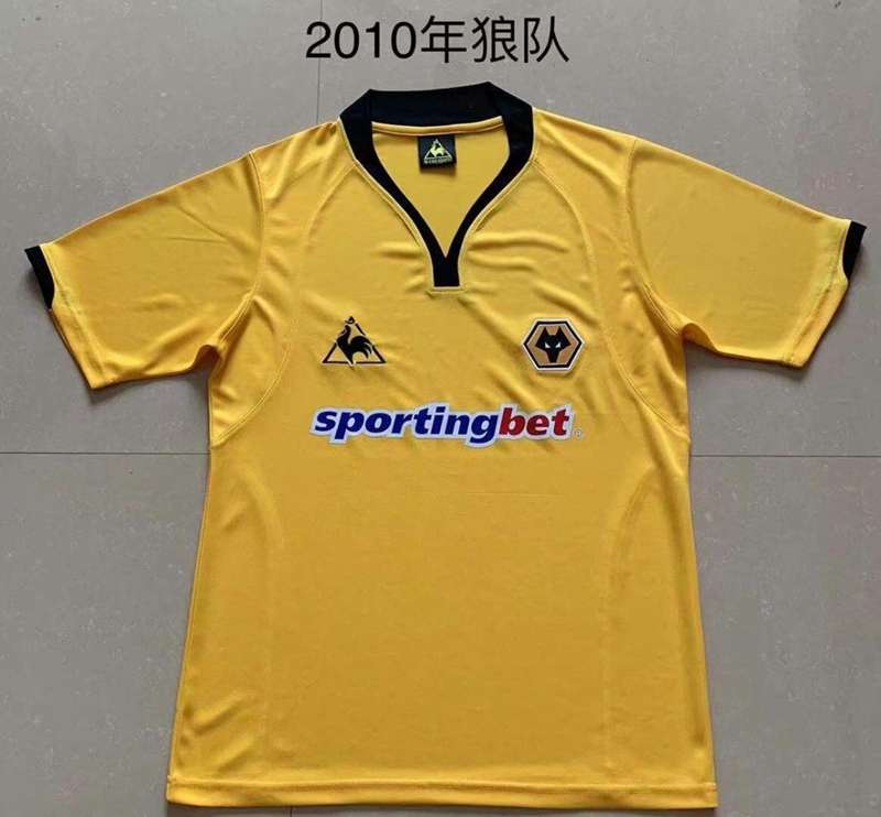 AAA(Thailand) Wolves 09/10 Home Retro Soccer Jersey